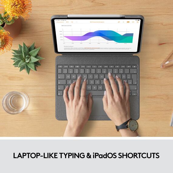 Logitech Combo Touch - Keyboard and folio case - wit | 920-010210
