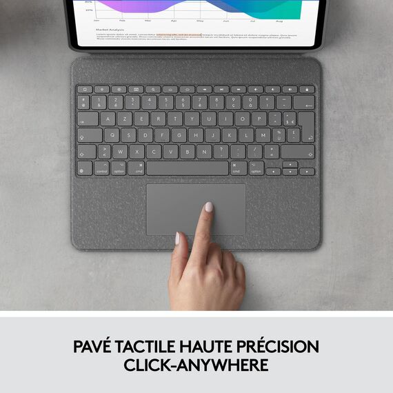 Logitech Combo Touch - Keyboard and folio case - wit | 920-010210