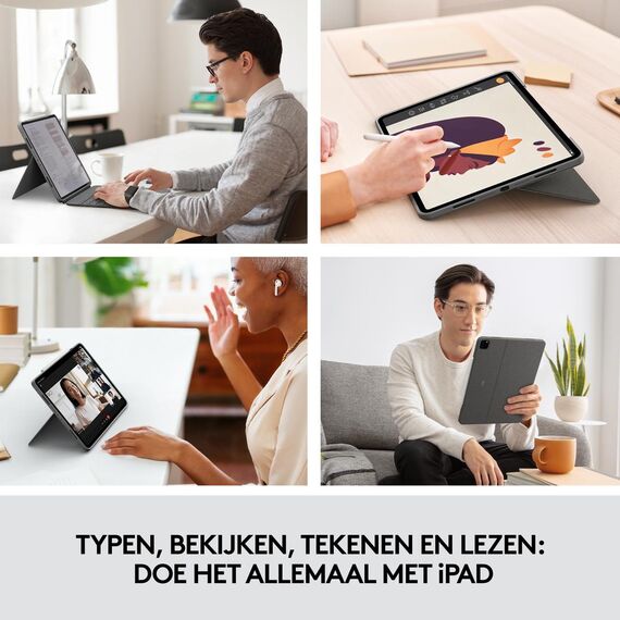 Logitech Combo Touch - Keyboard and folio case - wit | 920-010210
