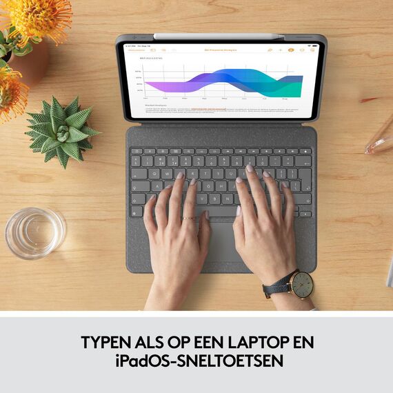Logitech Combo Touch - Keyboard and folio case - wit | 920-010210