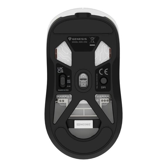 natec Gaming Maus ZIRCON 660 kabellos weiß | NMG-2192