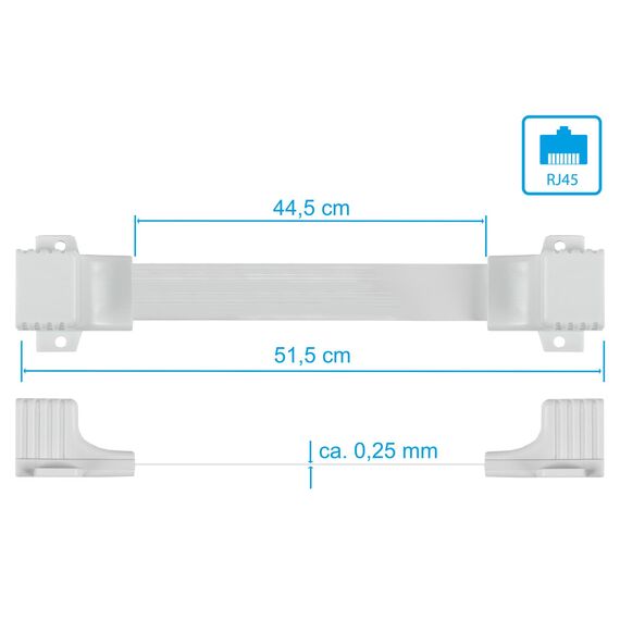 Alcasa 8055-F44QW / 0.515 m / RJ-45 / RJ-45