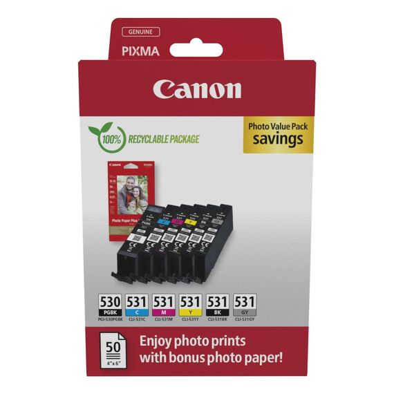 Canon PGI-530/CLI-531 PVP / Photo value pack / Black / | 6117C004