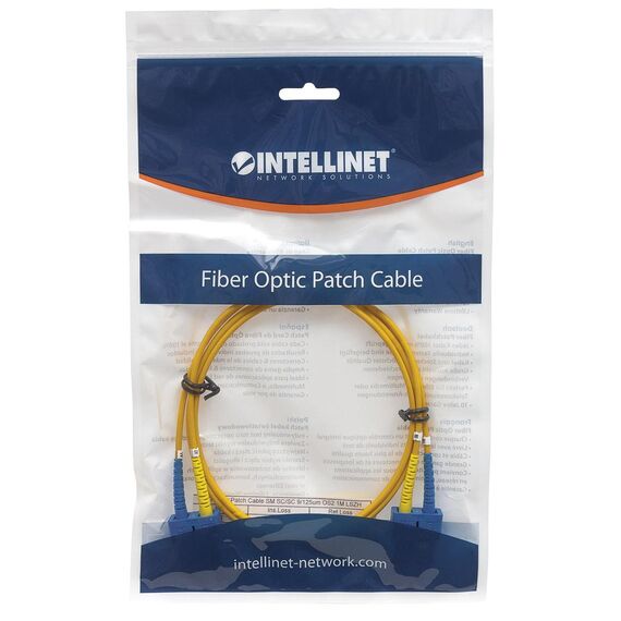 Intellinet Fibre Optic Patch Cable, OS2, SC/SC, 5m, Yell | 470636