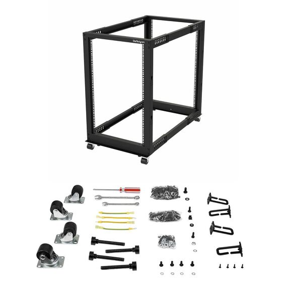 StarTech.com 18U 19" Open Frame Server Rack, 4 Pos | 4POSTRACK18U