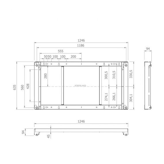 HAGOR - Mounting kit (wall mount) - for LCD display - plas | 5865