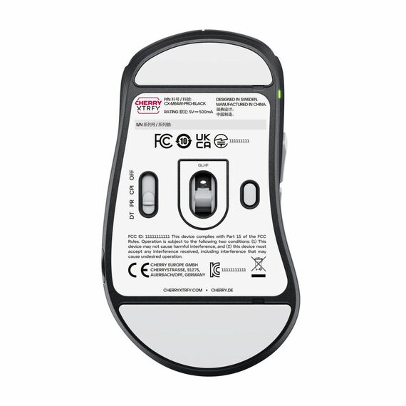 CHERRY Xtrfy M64 Pro - Mouse - ergonomic - 5  | CX-M64W-PRO-BLACK