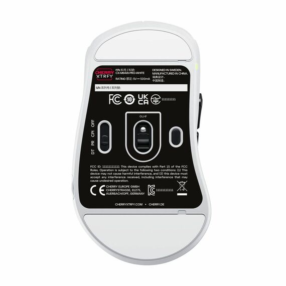 CHERRY Xtrfy M64 Pro - Mouse - ergonomic - 5  | CX-M64W-PRO-WHITE