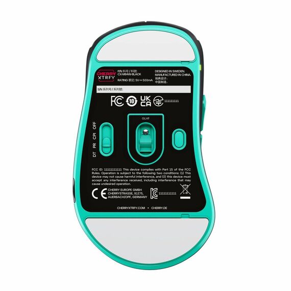 CHERRY Xtrfy M64 - Mouse - ergonomic - 5 buttons  | CX-M64W-BLACK