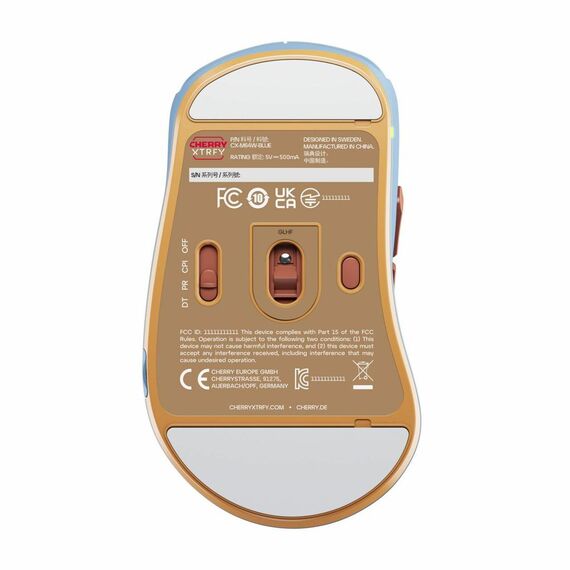 CHERRY Xtrfy M64 - Mouse - ergonomic - 5 buttons - | CX-M64W-BLUE