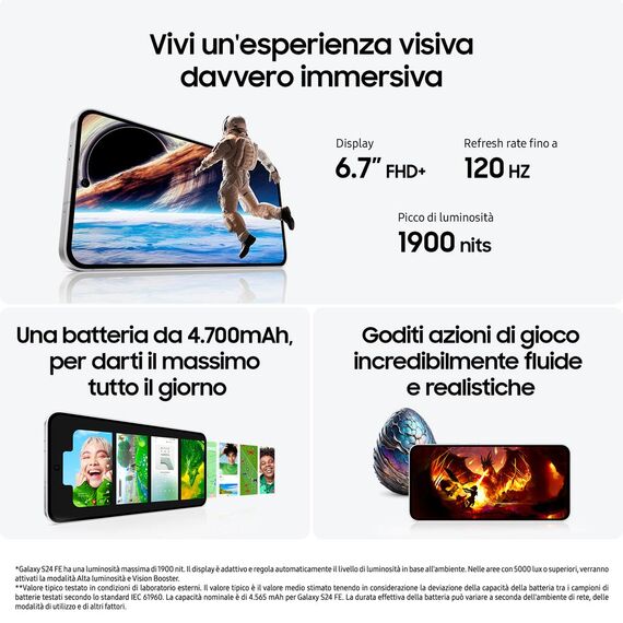 Samsung Galaxy S24 FE - 5G smartphone - dual-SIM | SM-S721BLBDEUE