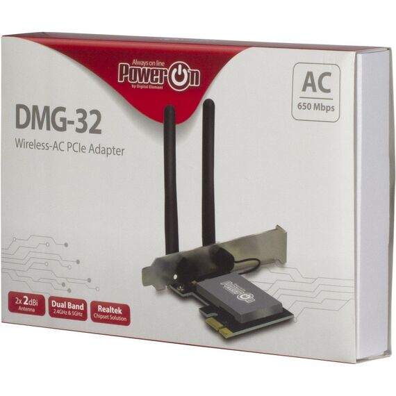 Inter-Tech DMG-32 - Network adapter - PCIe - Wi-Fi 5 | 88888148