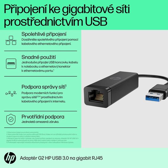 HP USB 3.0 to RJ45 Adapter G2 - Network adapter - USB 3 | 4Z7Z7AA