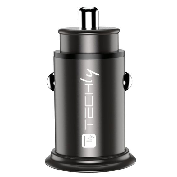 Techly Mini Car Charger USB-A and USB-C Quick  | IUSB2-CAR5-AC38W