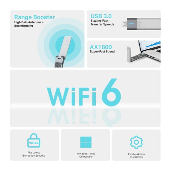 TP-Link TX20UH V1 - Network adapter - USB 3.0 - 8 | ARCHER TX20UH