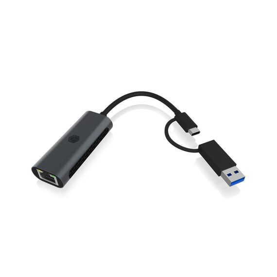 ICY BOX IB-LAN301-C3 / Wired / USB Type-A/USB Type-C / Ethernet /