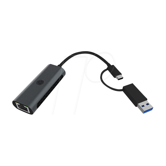 ICY BOX IB-LAN301-C3 / Wired / USB Type-A/USB Type-C / Ethernet /