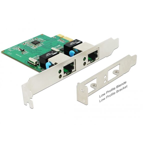 DeLock PCI Express Card &gt 2 x Gigabit LAN - Network ada | 89999