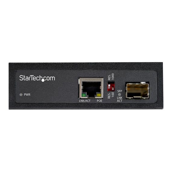 StarTech.com PoE+ Industrial Fiber to Ethernet Medi | IMC1GSFP60W