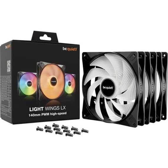 be quiet! LIGHT WINGS LX | 140 mm PWM high-speed, set of 3  BL130