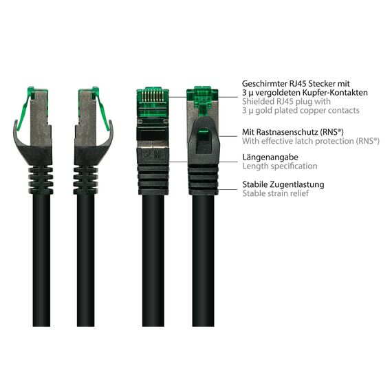Alcasa 8062-H1000S / 100 m / Cat6a / S/FTP (S-STP) / RJ-45 / RJ-4