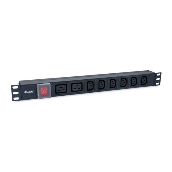 Equip 8-Outlet, 6 x IEC-C13  2X IEC-C19 Power Distribution Unit