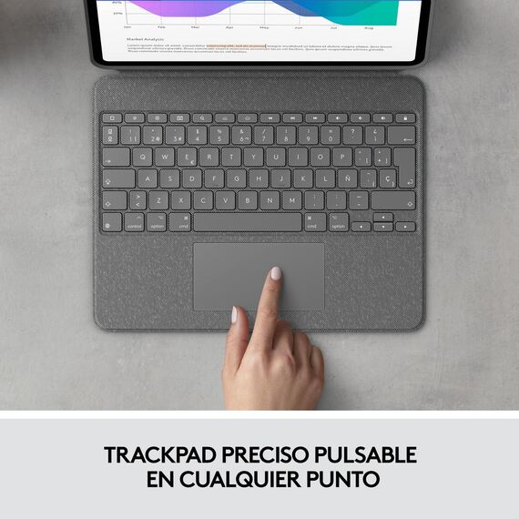 Logitech Combo Touch - Keyboard and folio case - wit | 920-010211