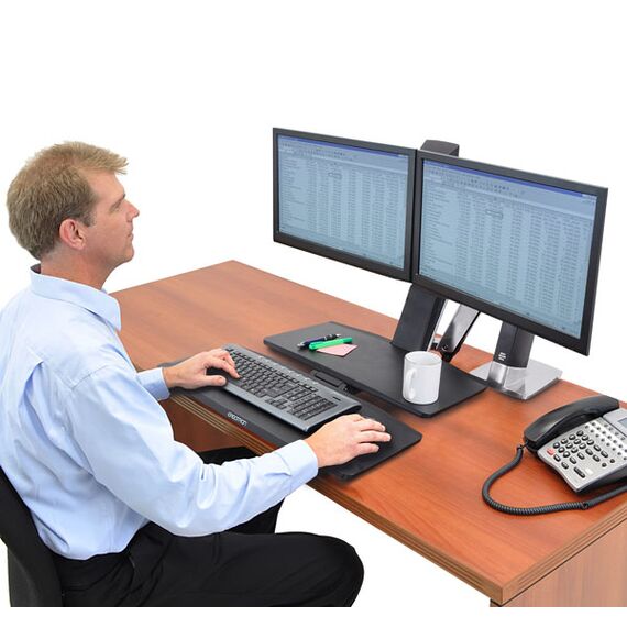 Ergotron WorkFit-A Dual Workstation With Worksurface | 24-316-026
