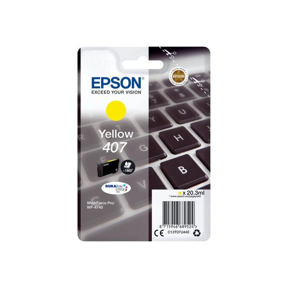 Epson 407 20.3 ml L size yellow original ink C13T07U440