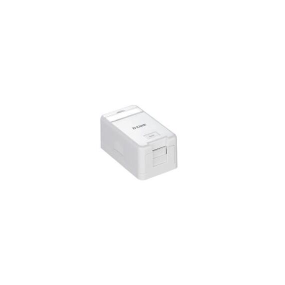 DLINK KEYSTONE BOX WITH SINGLE PORT JACK WITH SHUTTER,