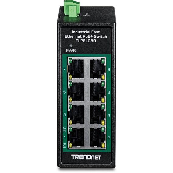 TRENDnet 8PORT INDUSTRIAL FAST ETHERNEt Switch Amount TIPELC80