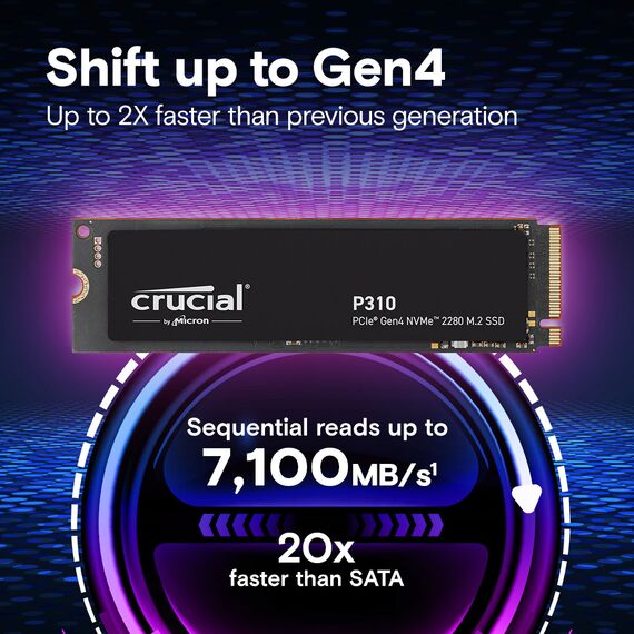 Crucial P310 - SSD - 1 TB - internal - M.2 2280  | CT1000P310SSD8