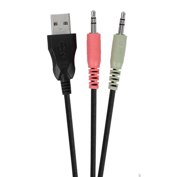 EgoGear SHS50-PC-W-RGB / Headset / Wired / Gaming / 2 m / Black