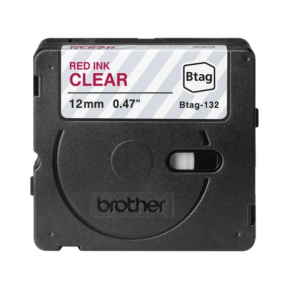 Brother BTAG-132 / Red on transparent / Brother / P-tou | BTAG132