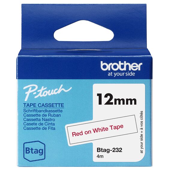 Brother BTAG-232 / Red on white / Brother / P-touch PT- | BTAG232