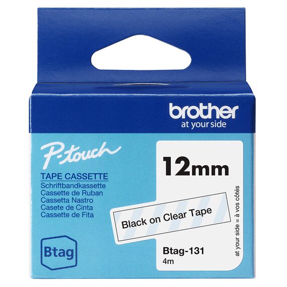 Brother BTAG-131 / Black on transparent / Brother / P-t | BTAG131