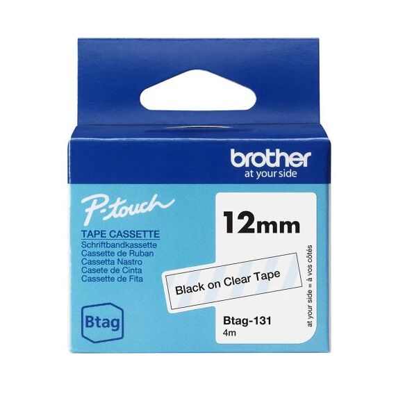 Brother BTAG-131 / Black on transparent / Brother / P-t | BTAG131
