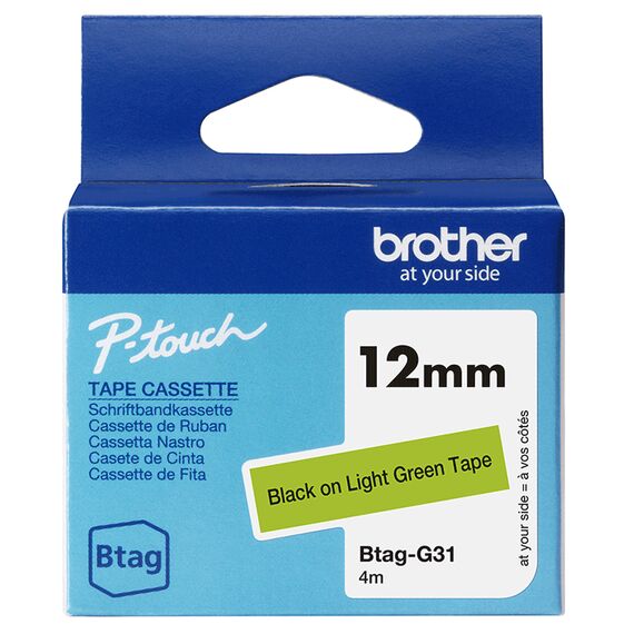 Brother BTAG-G31 / Black on green / Brother / P-touch P | BTAGG31