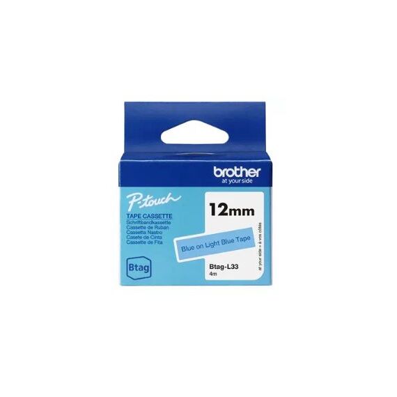 Brother BTAG-L33 / Blue on light blue / Brother / P-tou | BTAGL33
