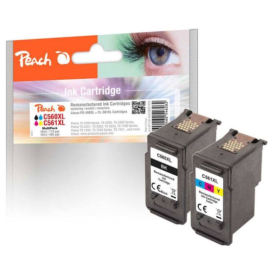 Peach Peach Combi Pack compatible with Canon PG-560XLBK