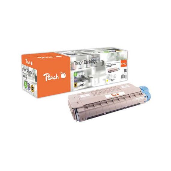 Peach Toner Cartridge yellow, compatible with OKI 44318605