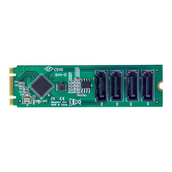 StarTech.com 4-Port M.2 to SATA Adapter Card | 4P-SATA-M2-ADAPTER