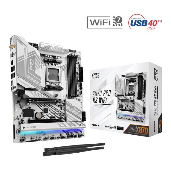 ASRock X870 Pro RS WiFi Motherboard ATX Socket 90MXBQ00A0UAYZ