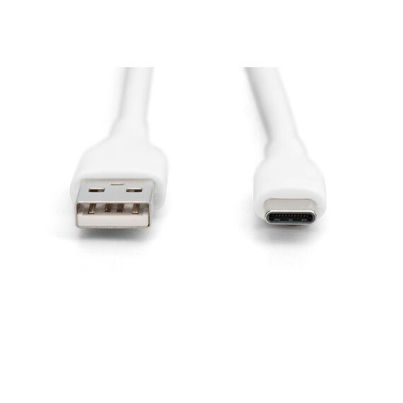 Digitus USB-C silicone connection cable, 0.5m,  | AK-300340-005-W