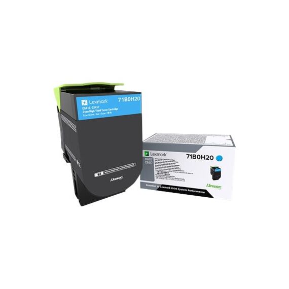 Lexmark X417 - High Yield - cyan - original - toner car | 71B0H20