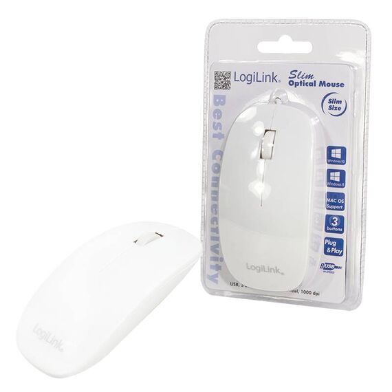 LogiLink Slim Mouse right and lefthanded optical 3 ID0062
