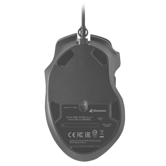 Sharkoon SHARK Force 3, Right-hand, Optical, USB  | 4044951040254