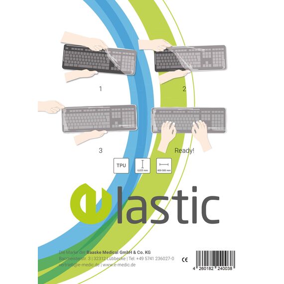 Baaske Universal flexible keyboard cover e-lastic 2005758