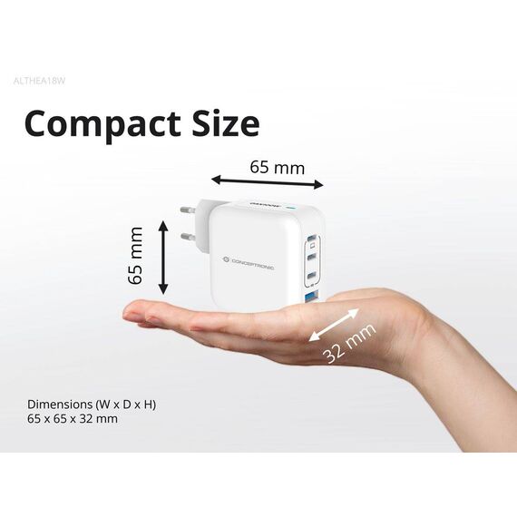 Conceptronic 4-Port 100W GaN USB PD Charger  ALTHEA18W