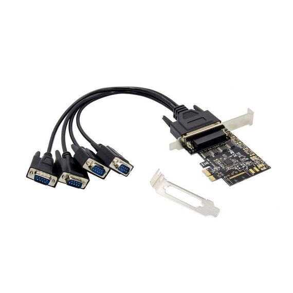Conceptronic 4-Port DB9 RS232 Serial PCIe Card EMRICK12B